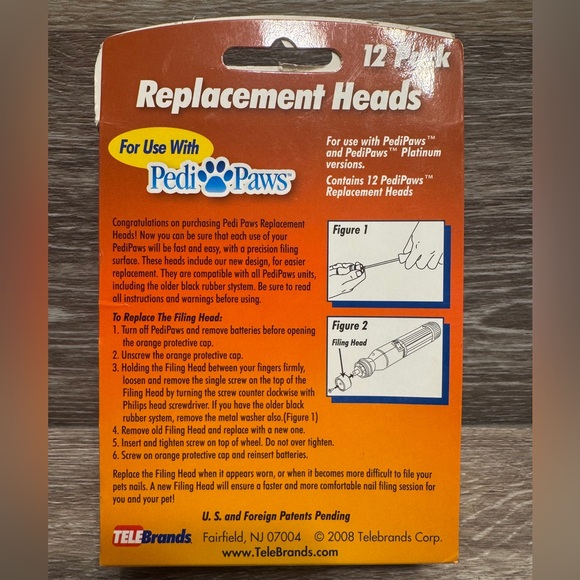 Brand New Pet Pedi Paws Nail Trim Replacement Heads 12 pack - Picture 2 of 7
